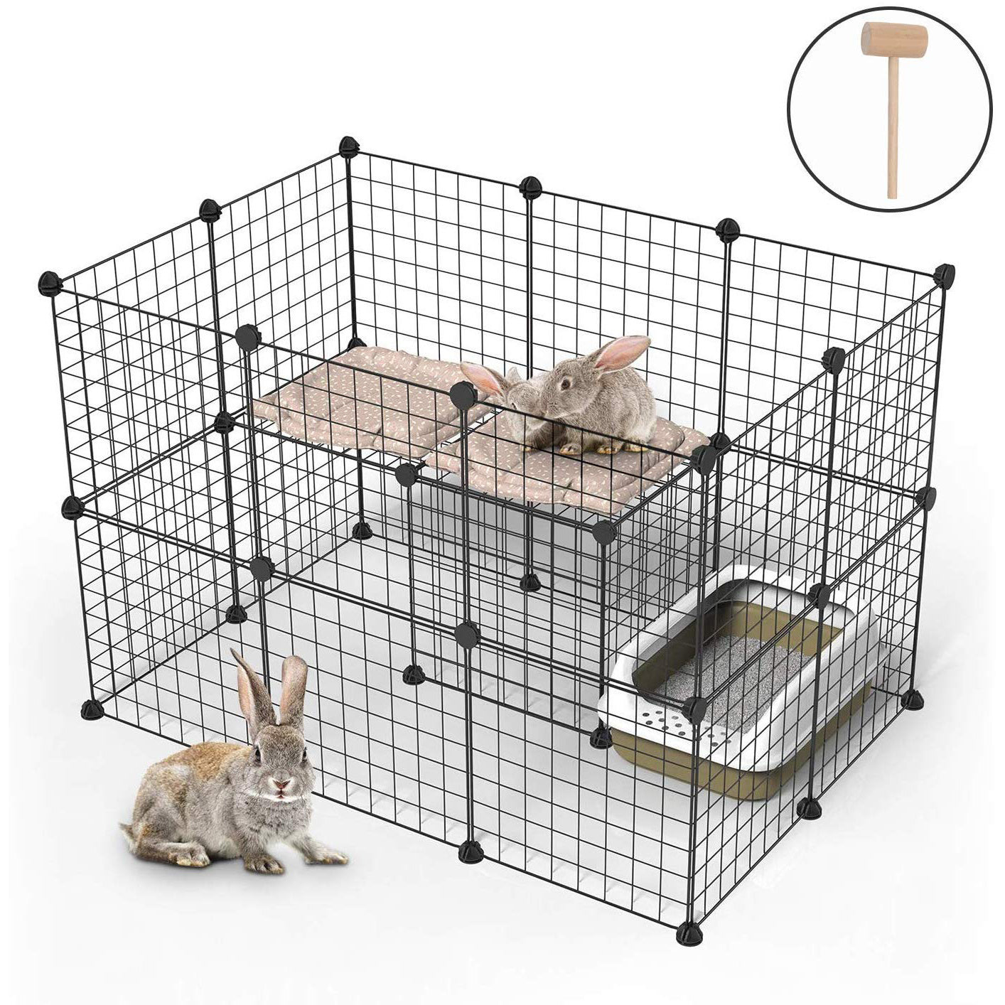 Pet Playpen Small Animal Cage Indoor Portable Metal