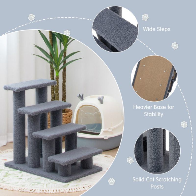 Pet Stairs Carpeted Ladder Ramp