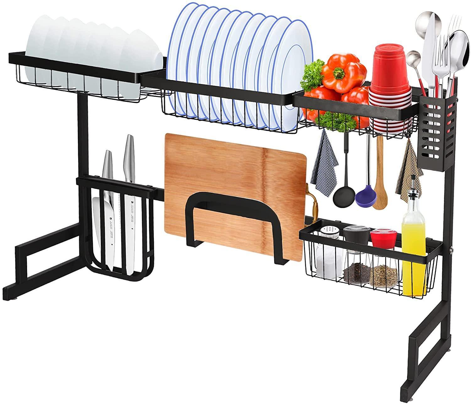 Multifunctional Dish Rack Kitchen Stainless Steel
