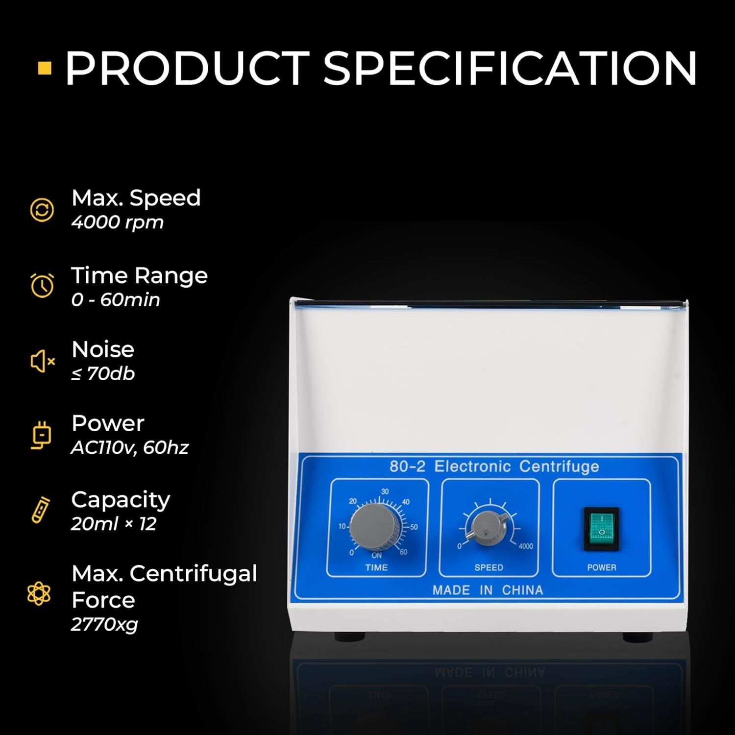 Centrifuge Electric Lab Benchtop Centrifuge