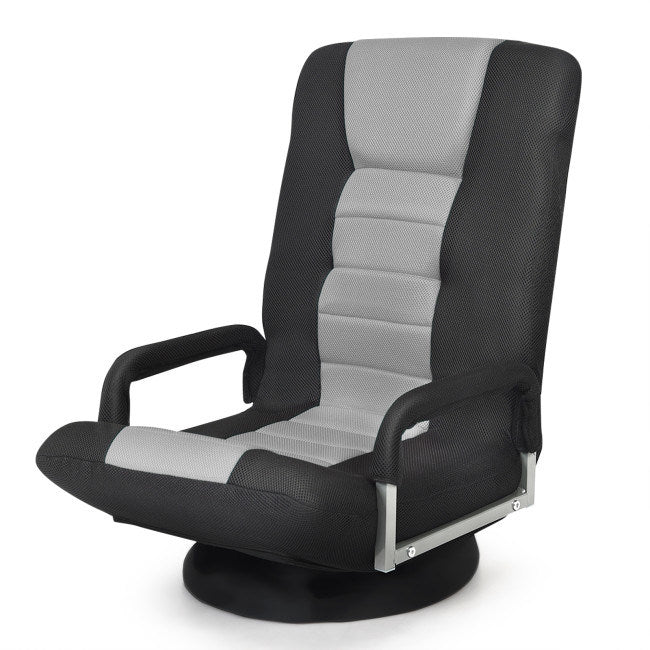 Gaming Floor Chair with Foldable Adjustable Backrest