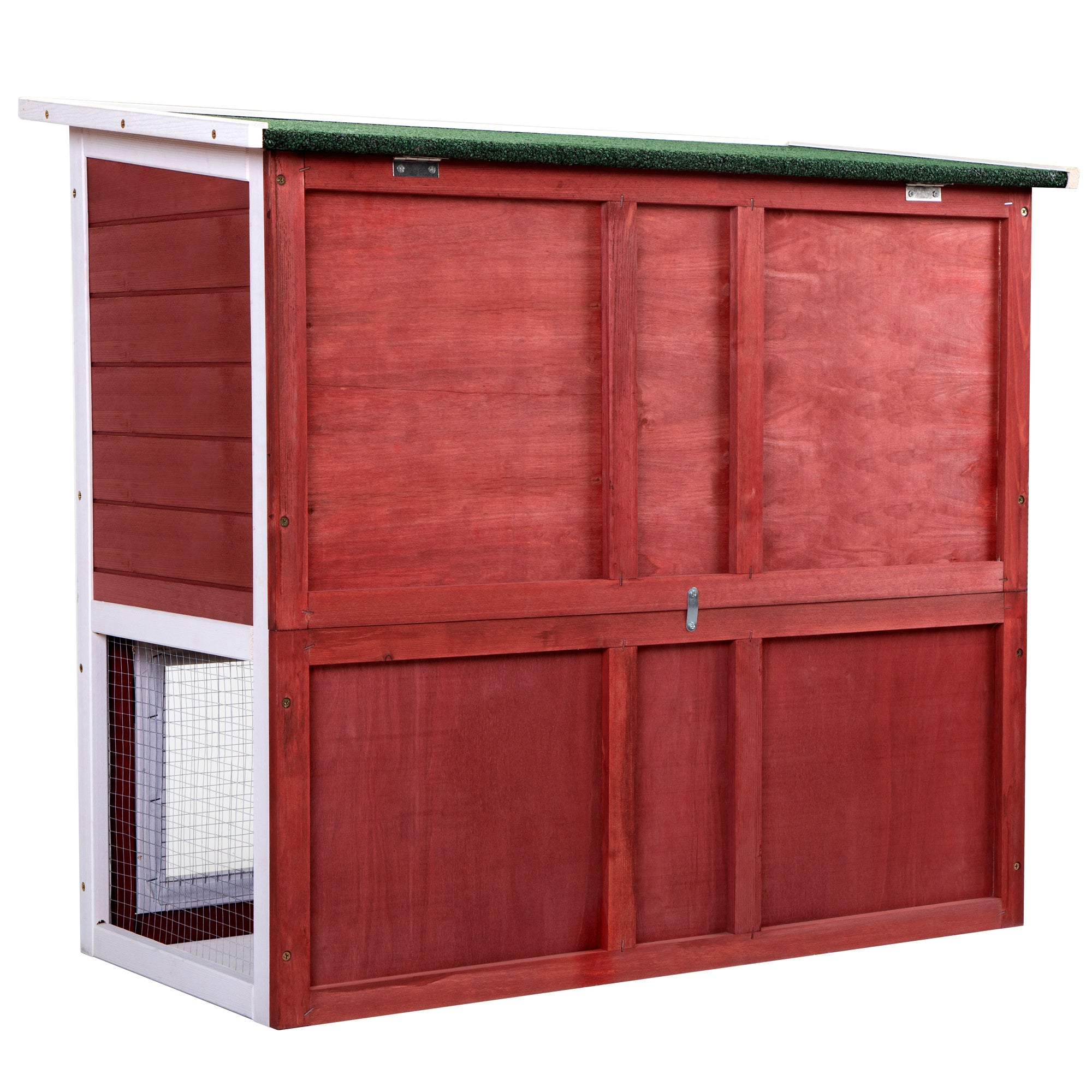 Wooden Rabbit Hutch with Pull Out Tray