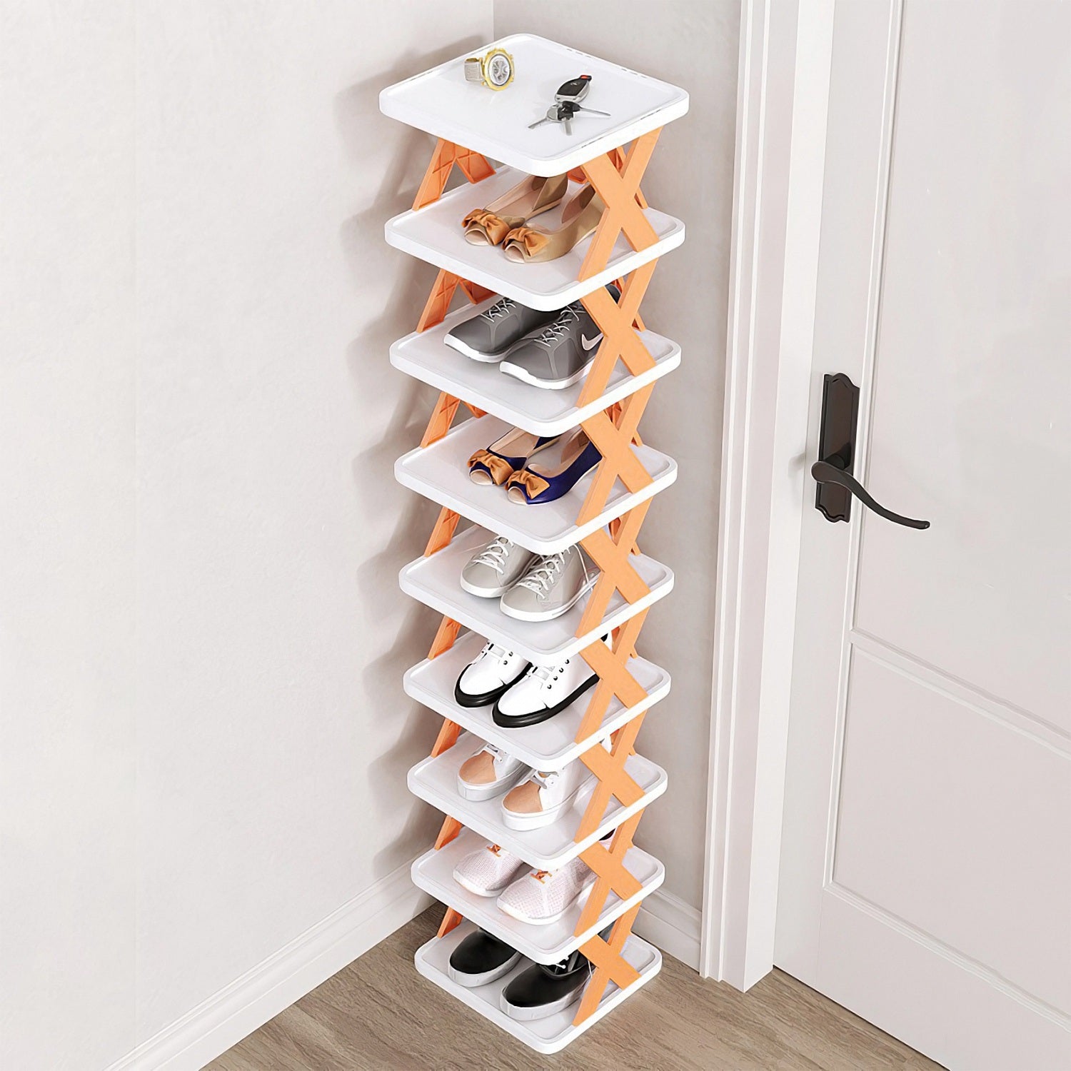 Plastic Shoe Rack Space Saving Free Closet