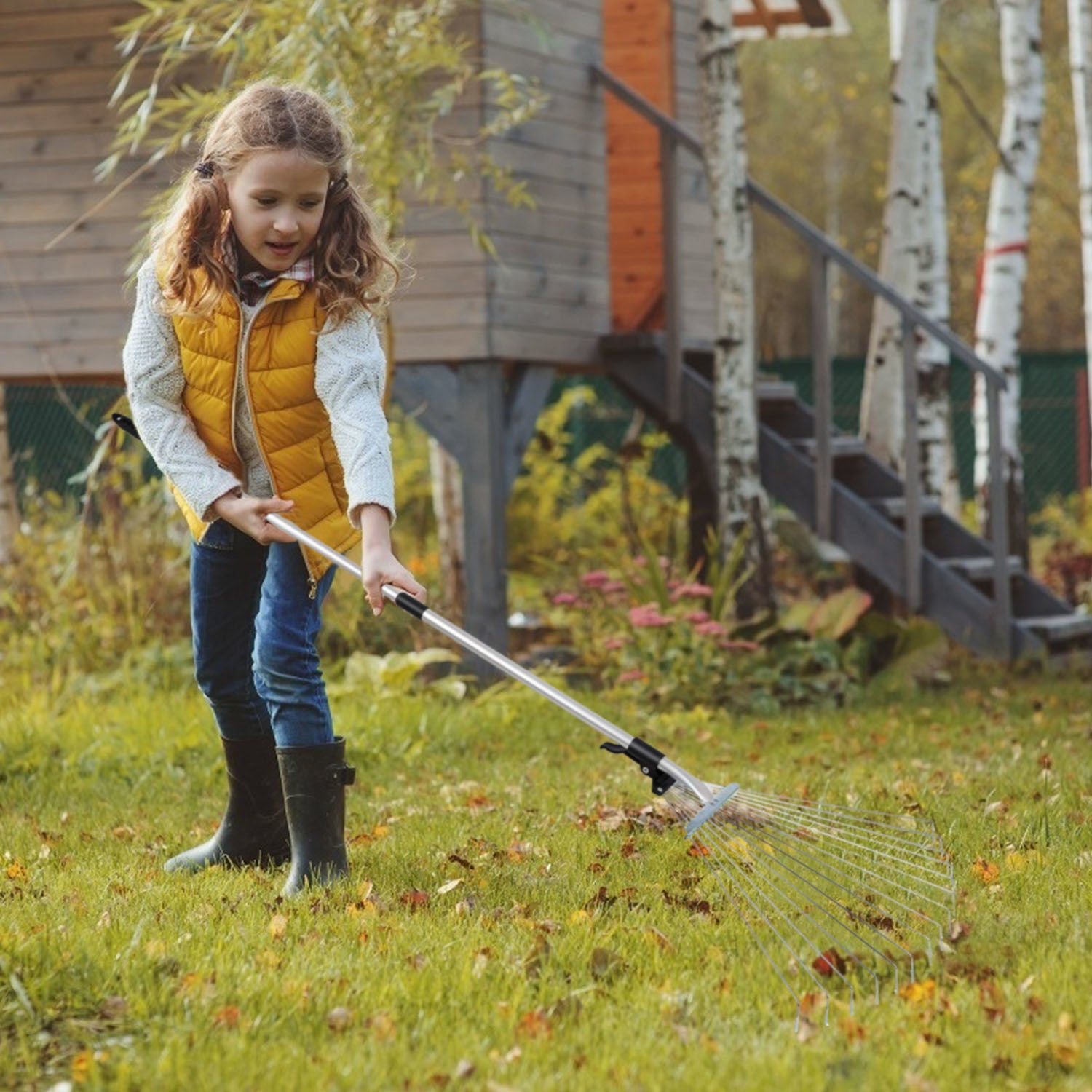 Lawn Yard Garden Leaf Rake