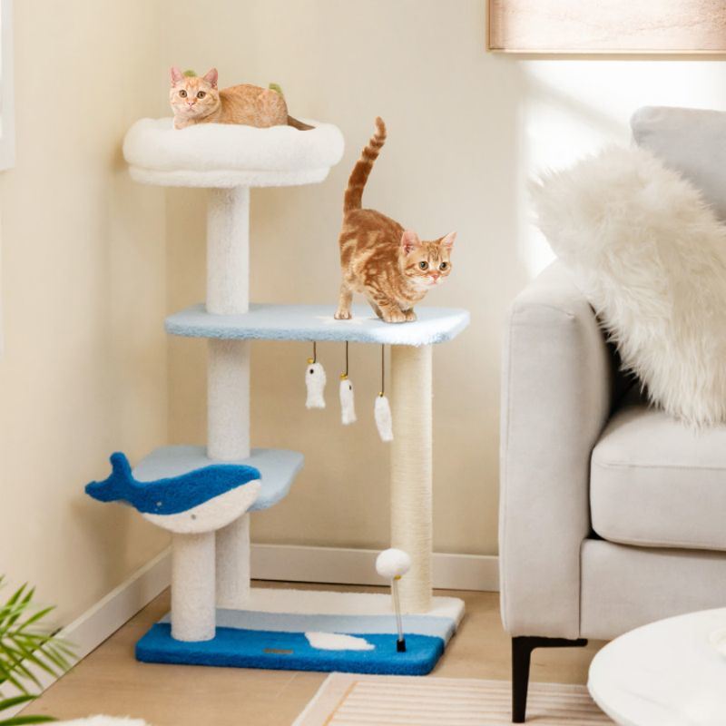 Cat Tower with Sisal Covered Scratching Posts