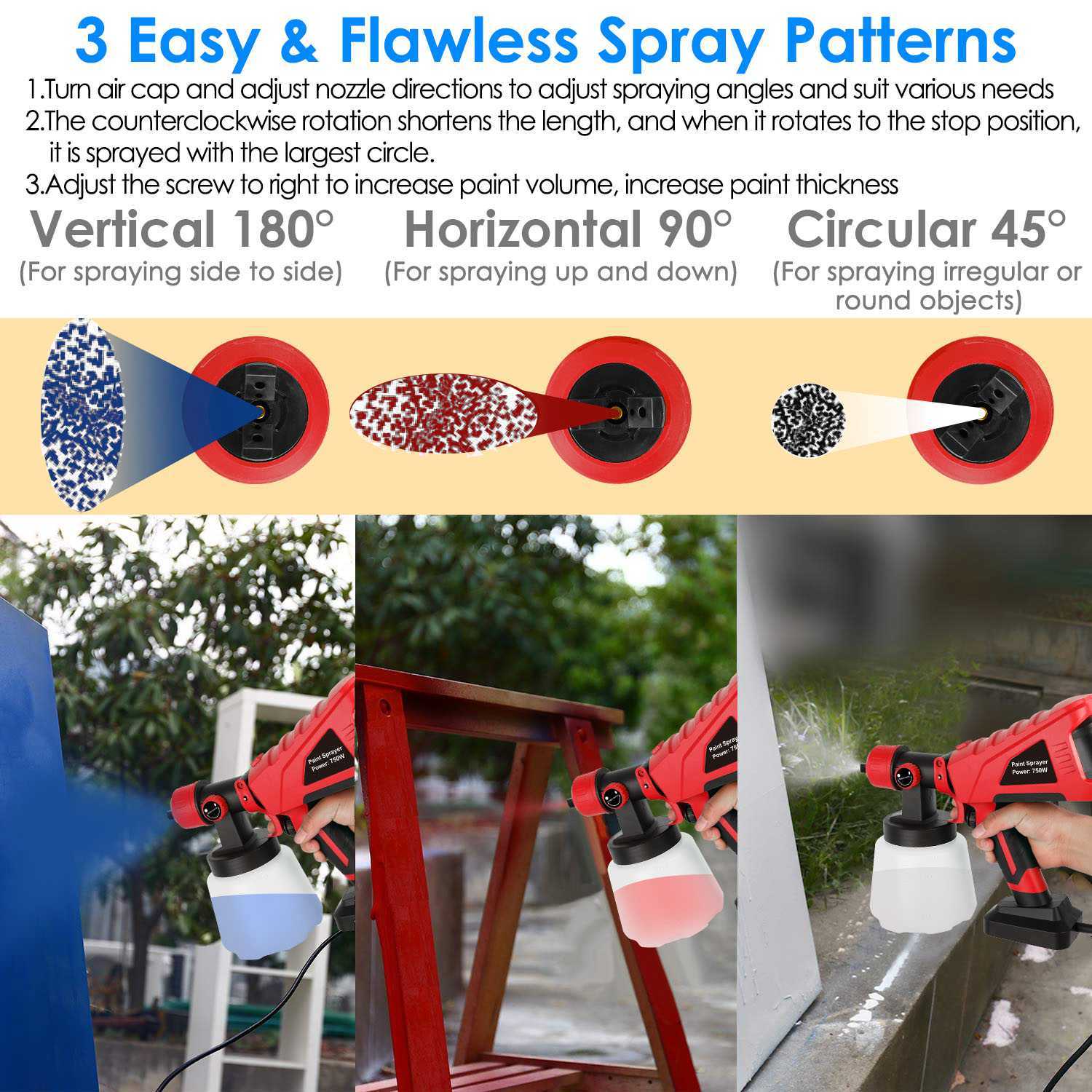 Electric Paint Sprayer Spray Gun For Fences Brick Walls