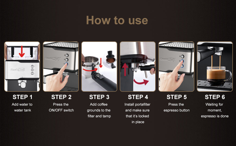 Pump Coffee Machine Compatible with POD capsules