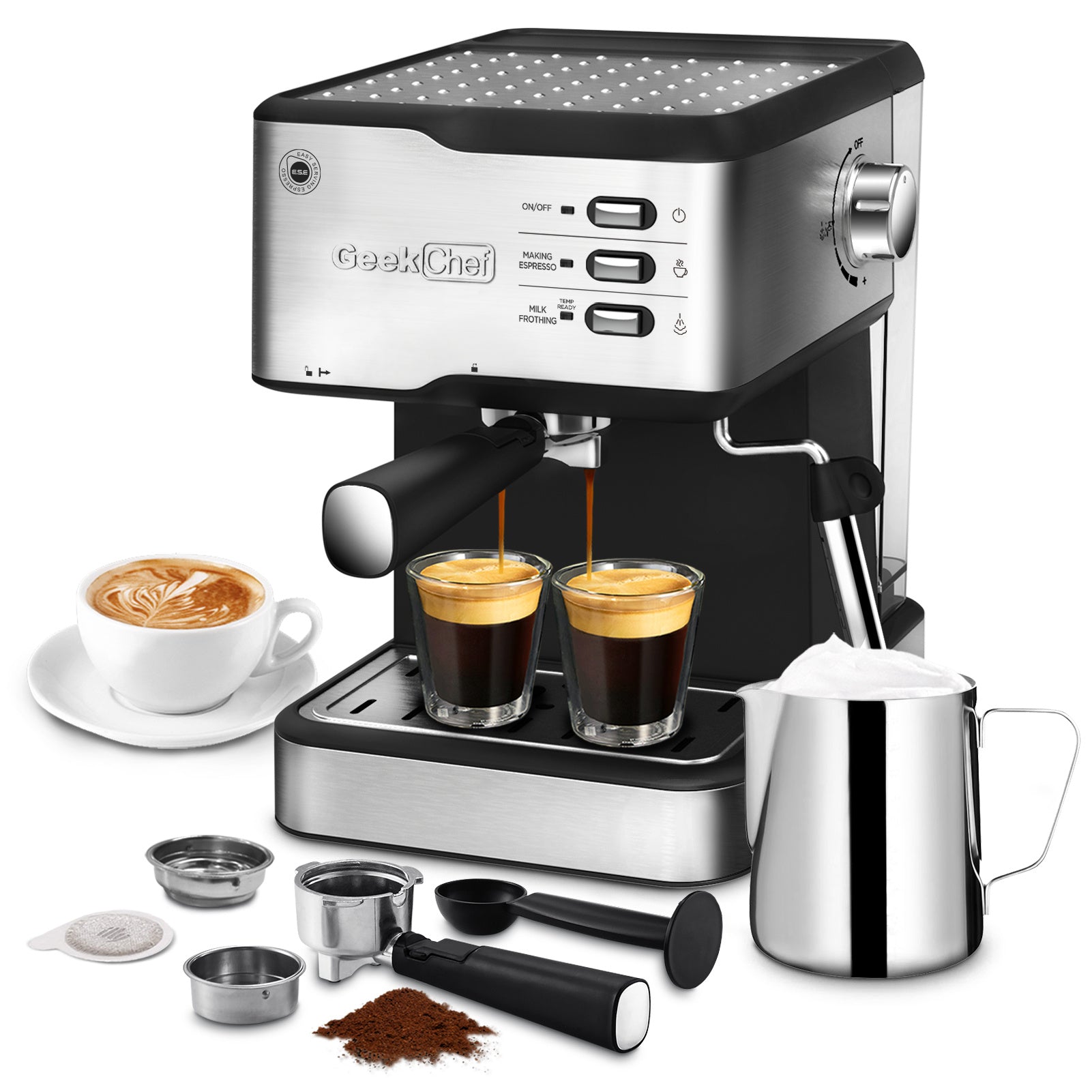 Pump Coffee Machine Compatible with POD capsules