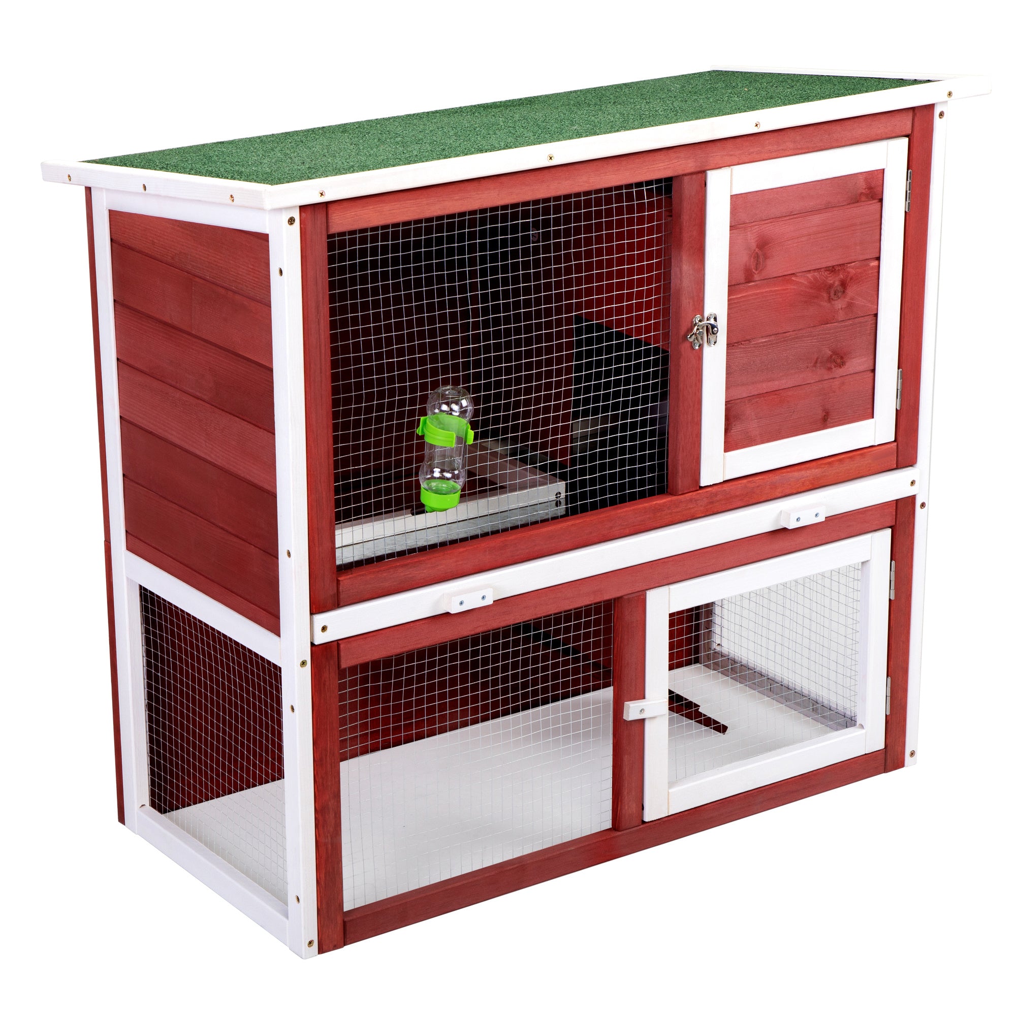 Wooden Rabbit Hutch with Pull Out Tray