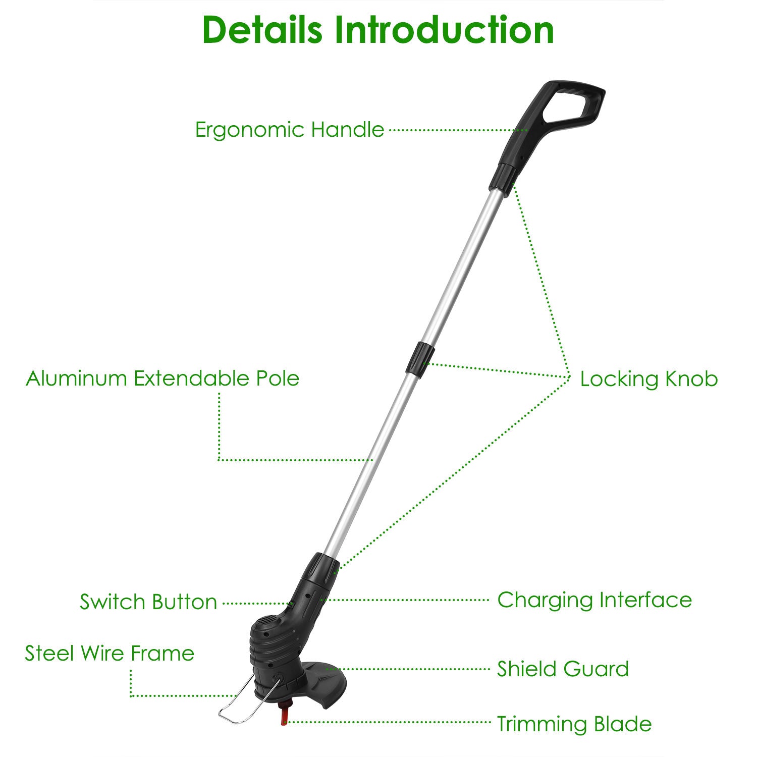 Electric Cordless Grass Trimmer Rechargeable
