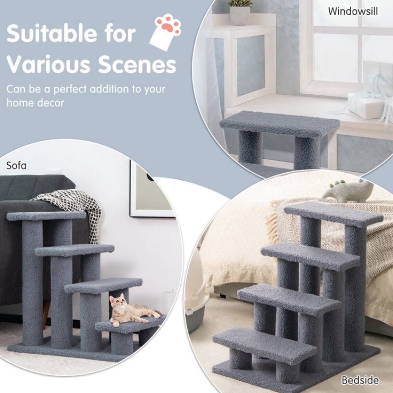 Pet Stairs Carpeted Ladder Ramp