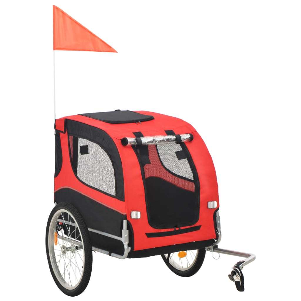 Dog Bike Trailer Red
