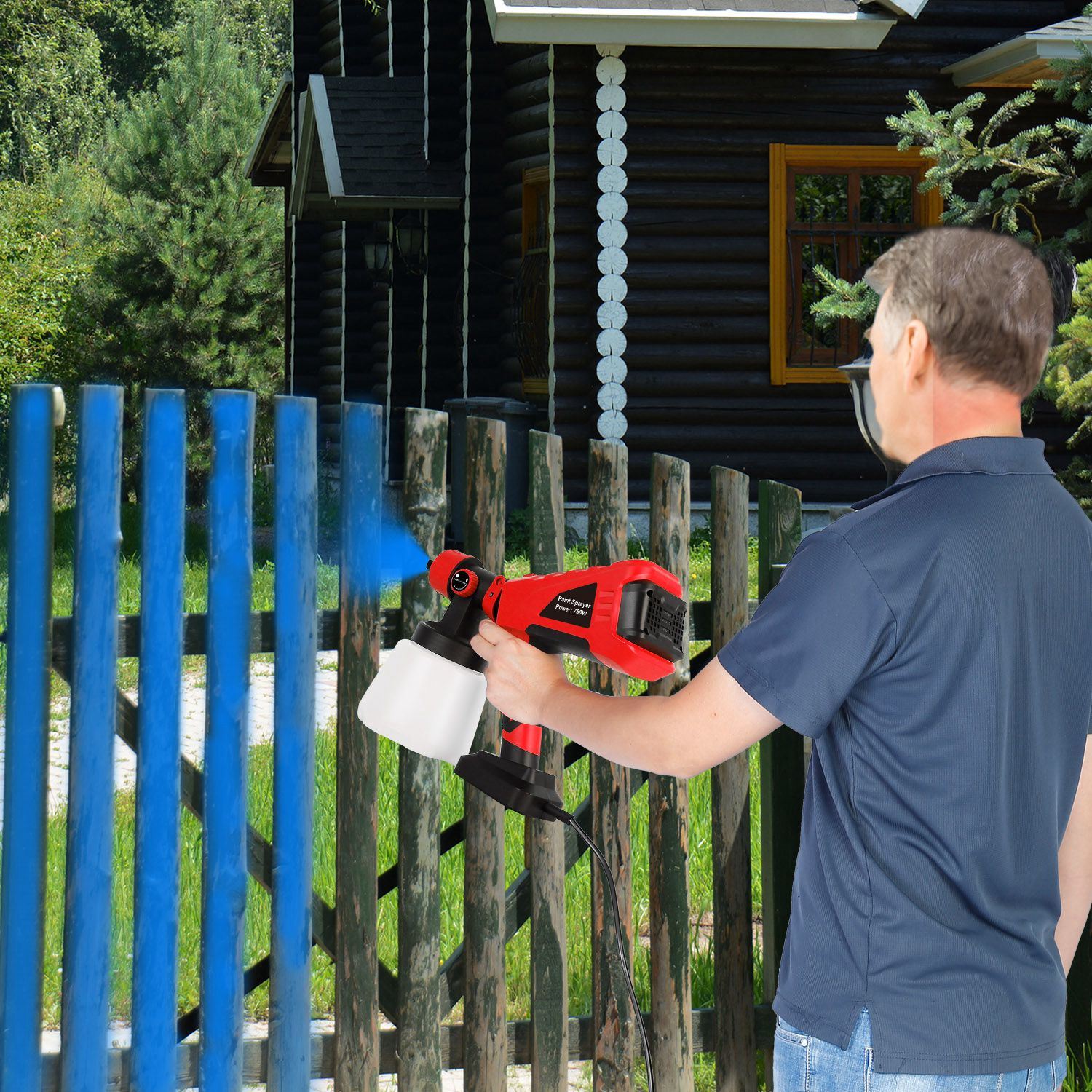 Electric Paint Sprayer Spray Gun For Fences Brick Walls