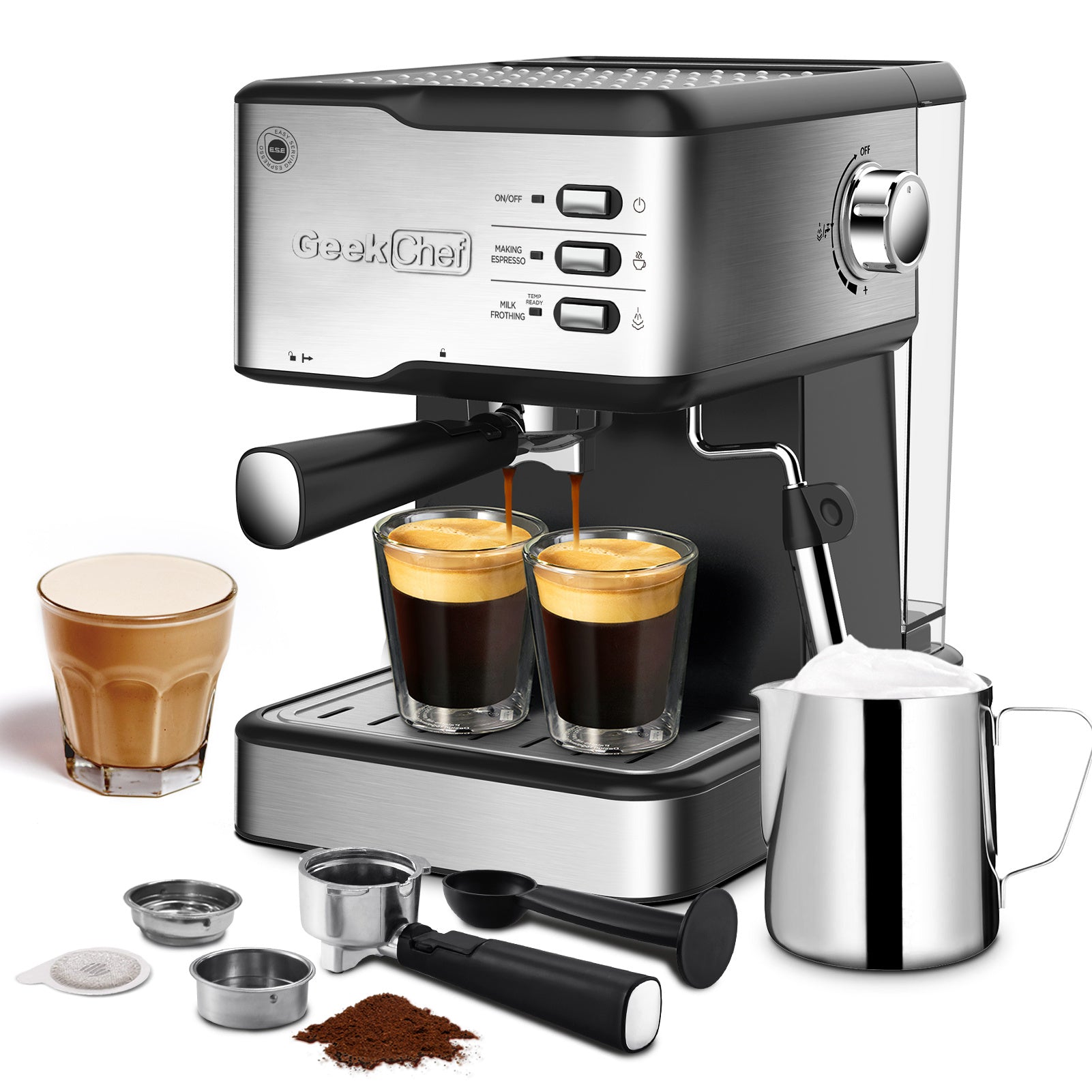 Pump Coffee Machine Compatible with POD capsules
