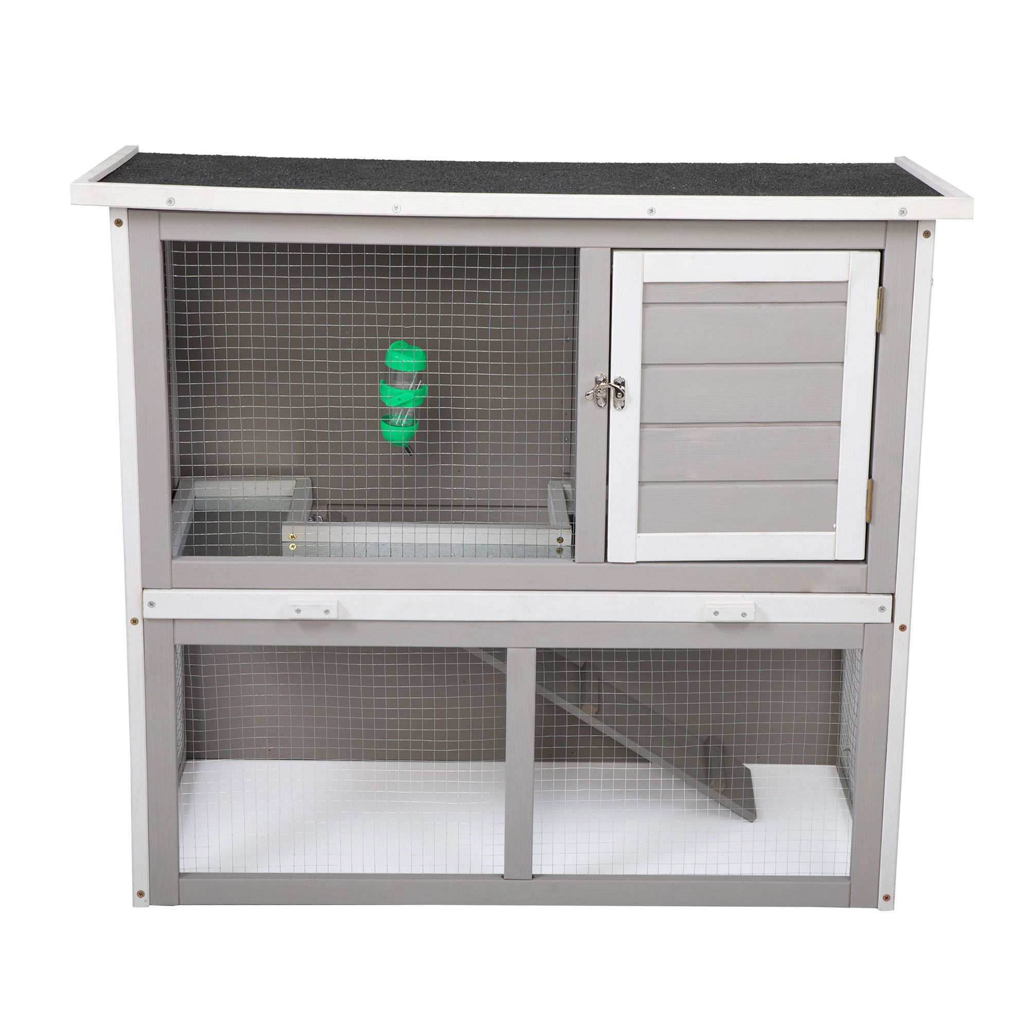 Wooden Rabbit Hutch with Pull Out Tray