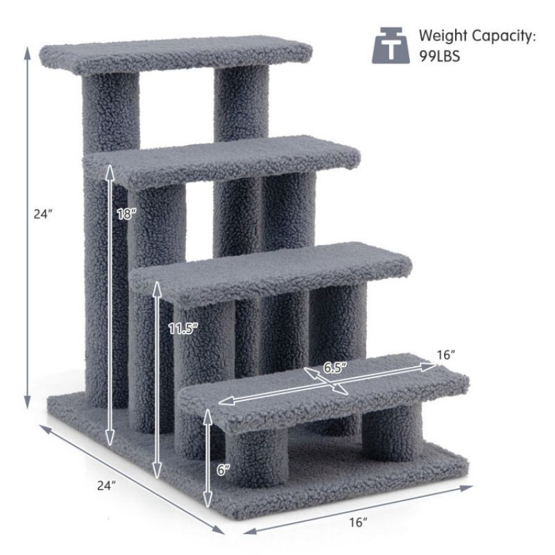 Pet Stairs Carpeted Ladder Ramp