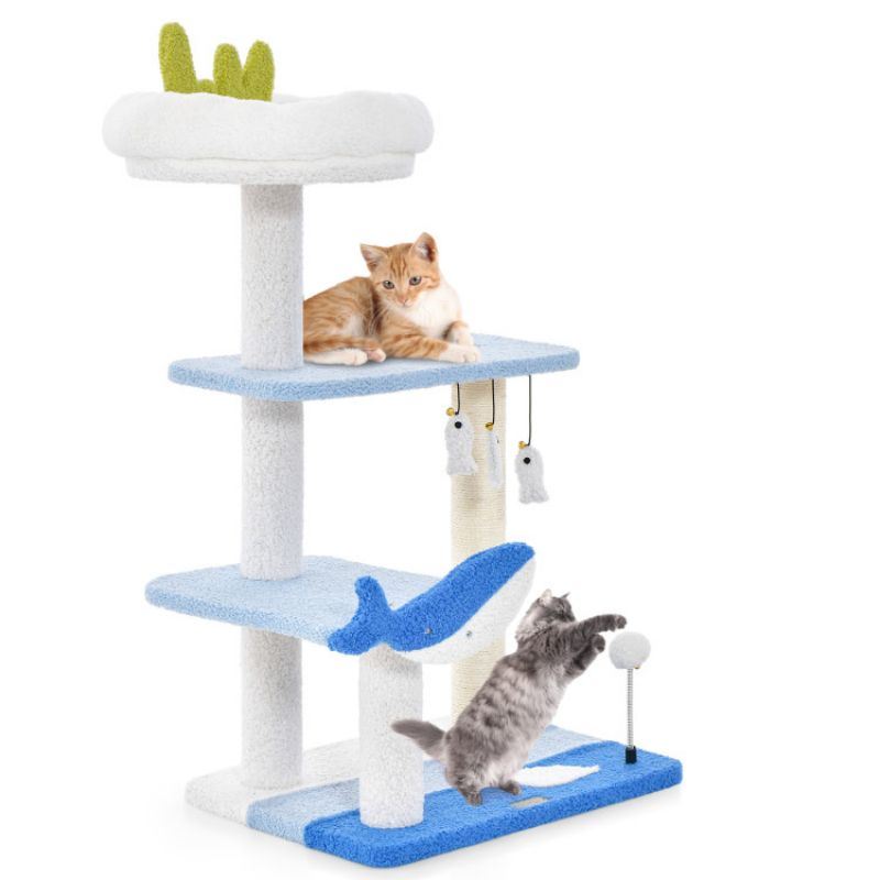 Cat Tower with Sisal Covered Scratching Posts