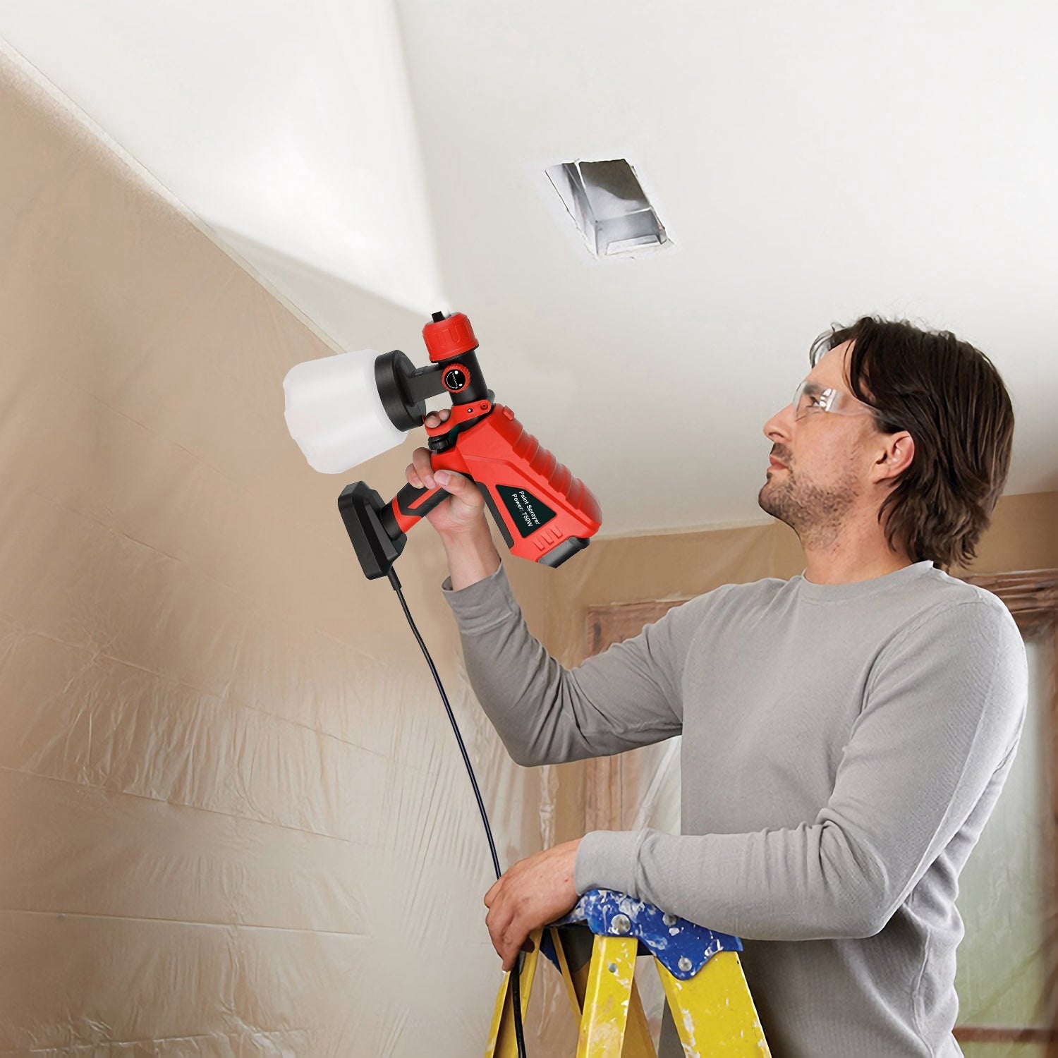 Electric Paint Sprayer Spray Gun For Fences Brick Walls