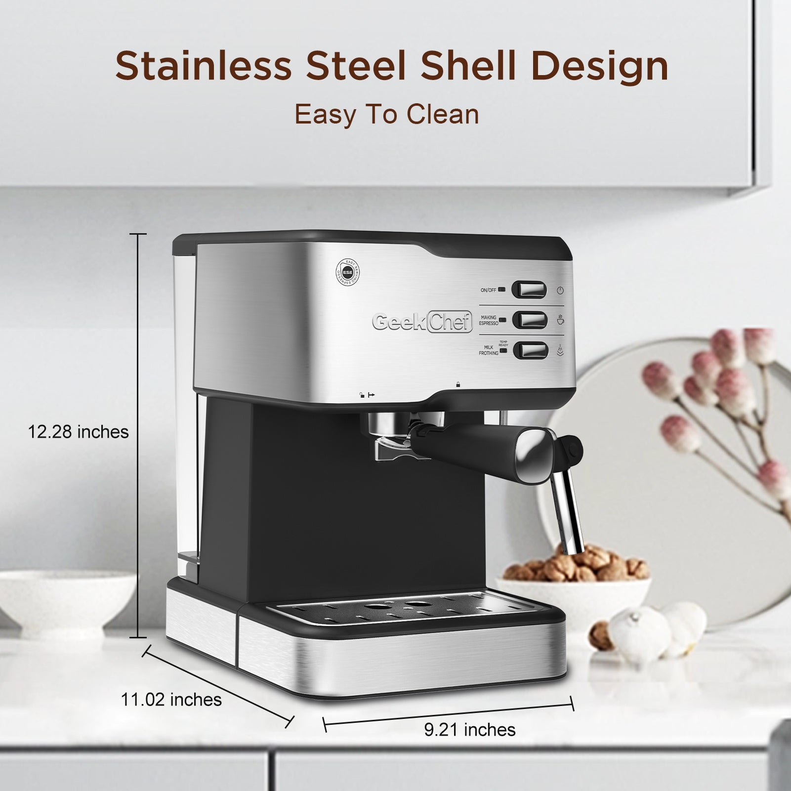 Pump Coffee Machine Compatible with POD capsules
