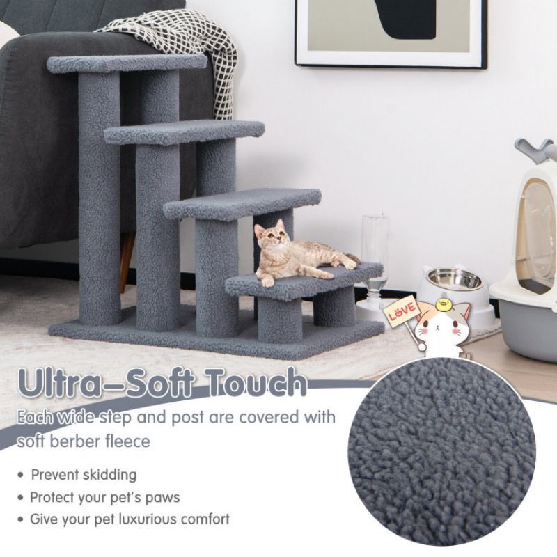Pet Stairs Carpeted Ladder Ramp