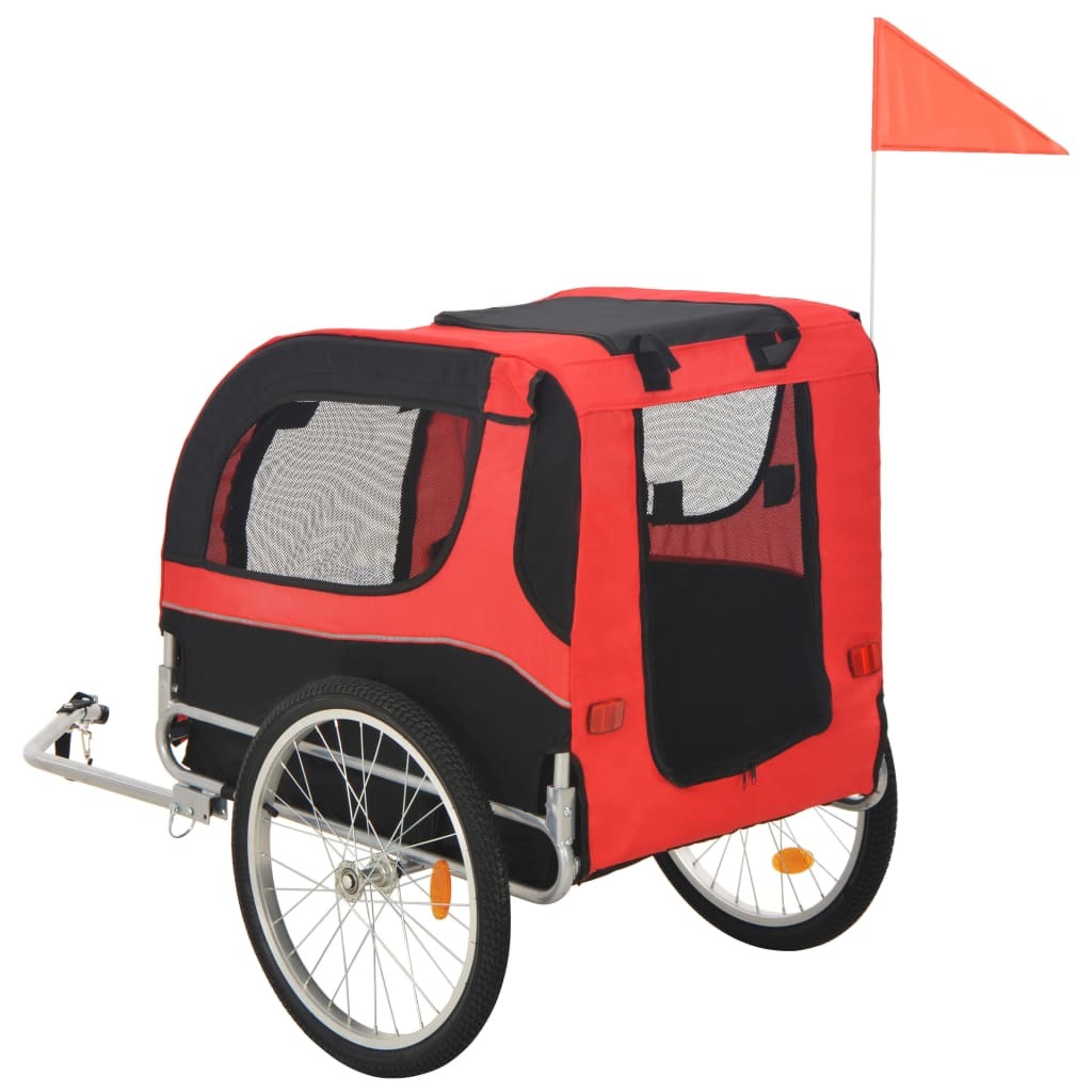 Dog Bike Trailer Red