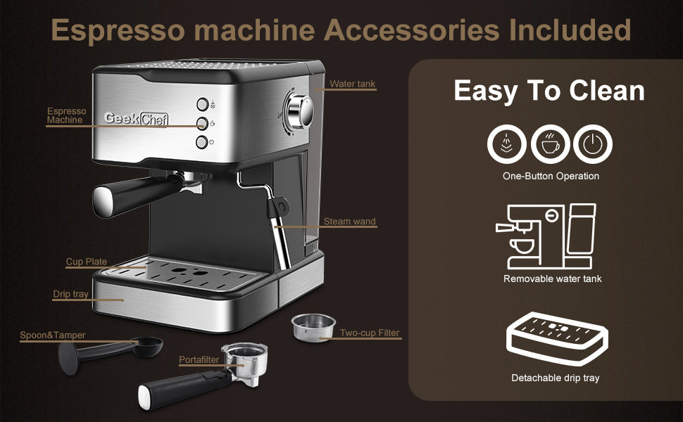 Pump Coffee Machine Compatible with POD capsules