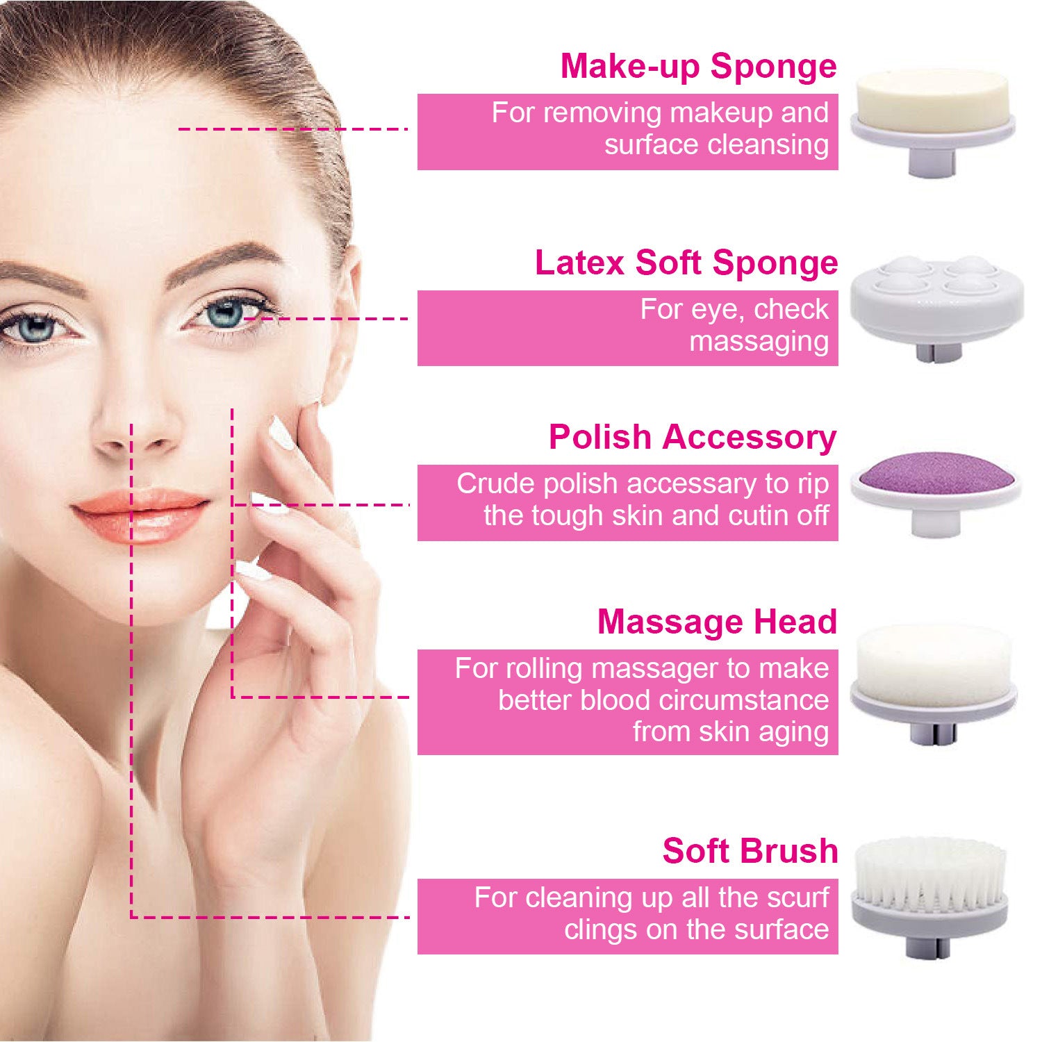 Facial Cleansing Waterproof Face Brush