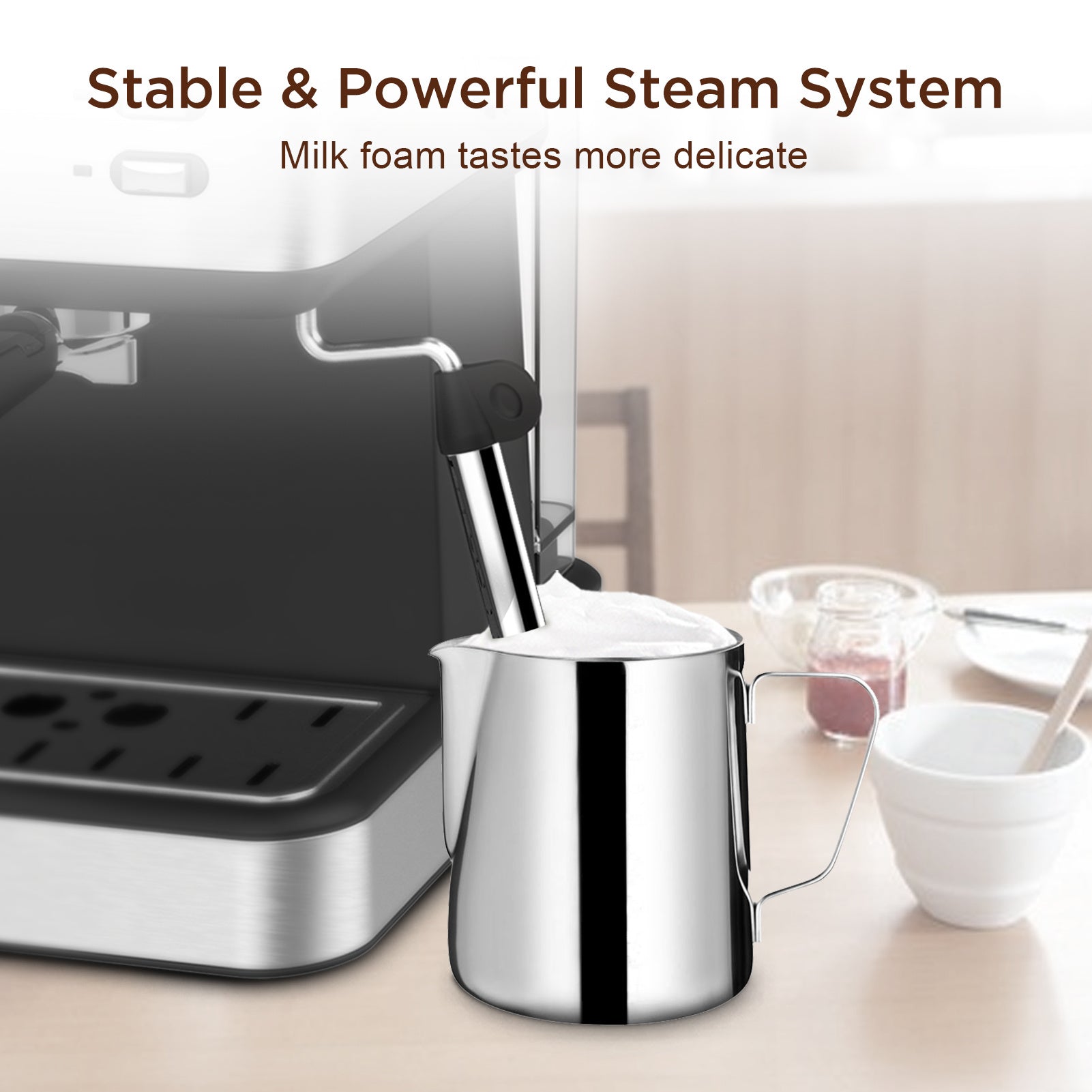 Pump Coffee Machine Compatible with POD capsules