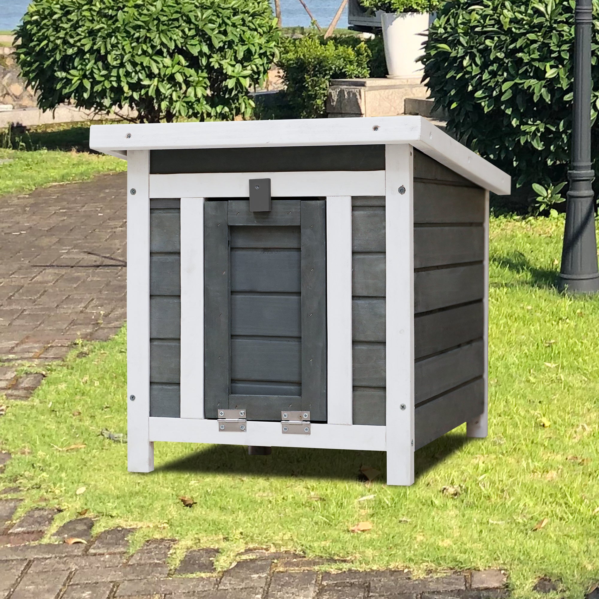 Weatherproof wooden outdoor rabbit hutch