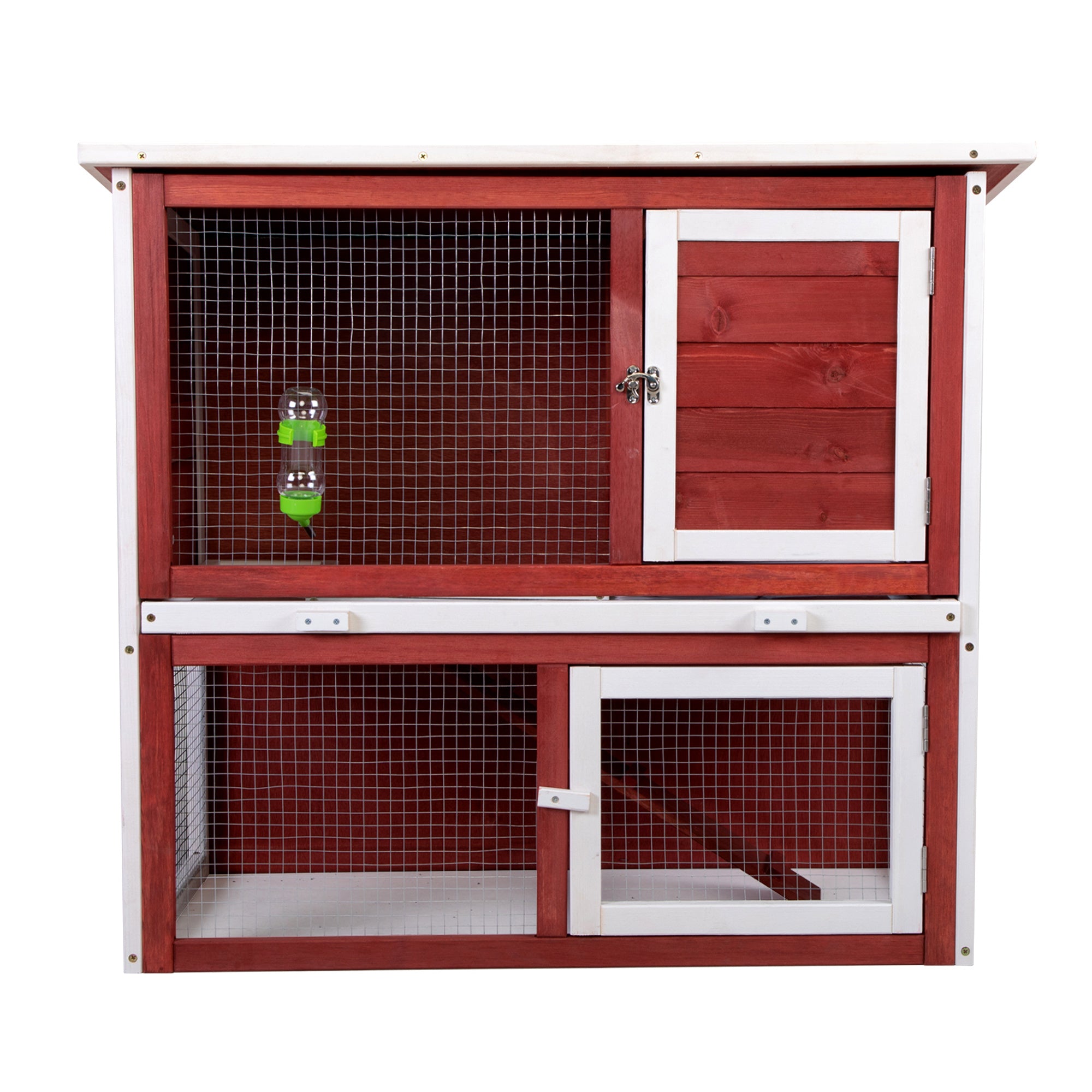 Wooden Rabbit Hutch with Pull Out Tray