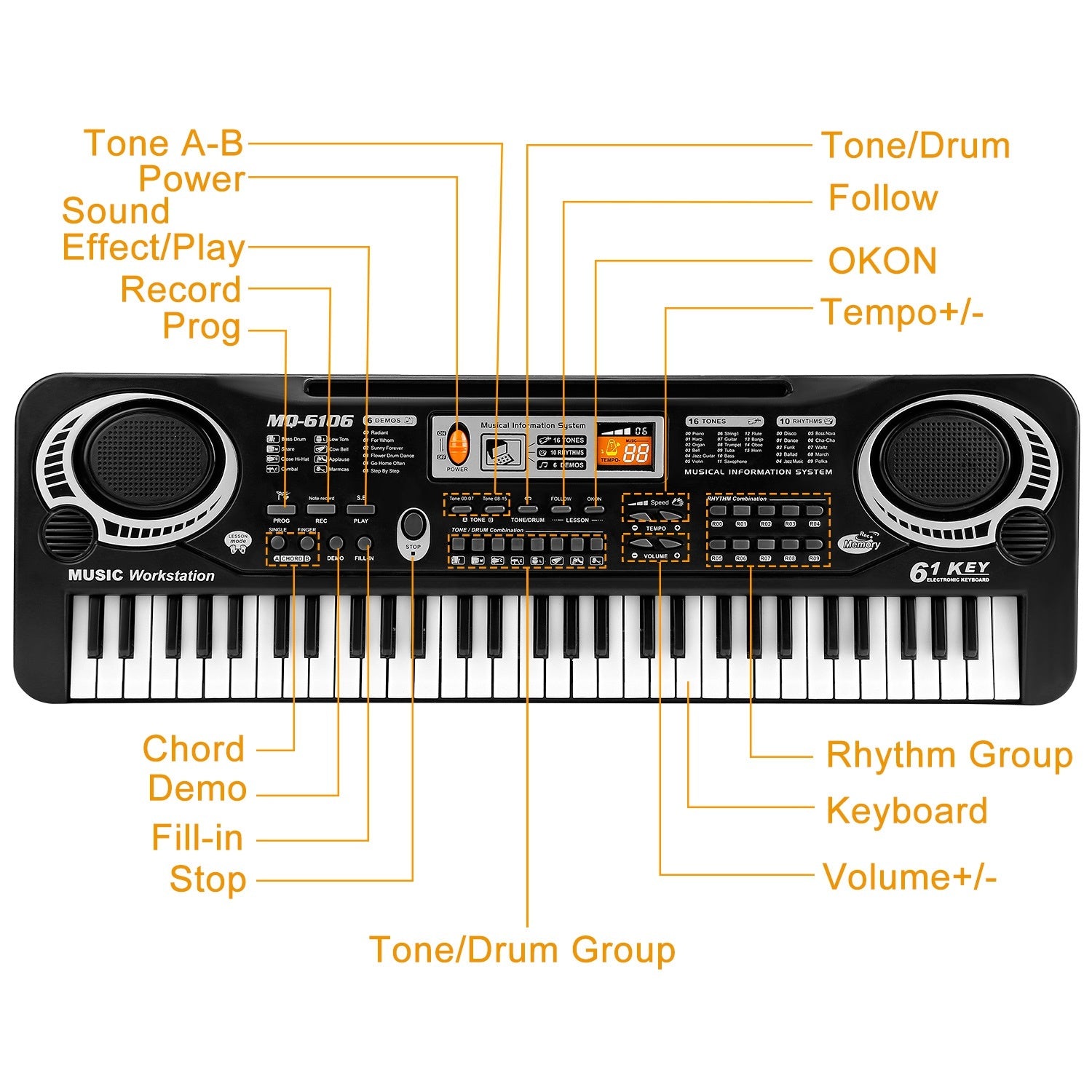 Digital Electronic Piano Keyboard