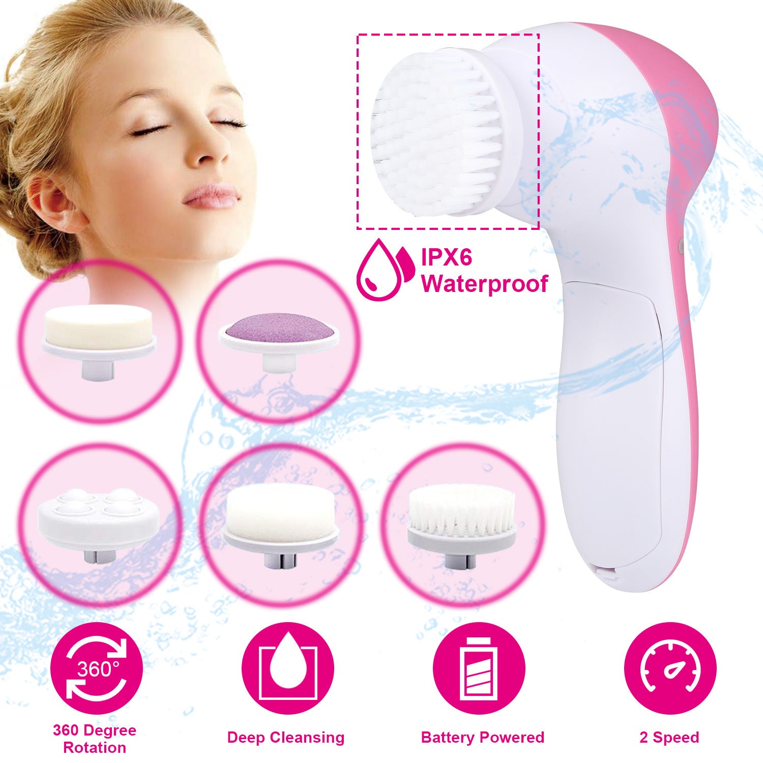 Facial Cleansing Waterproof Face Brush