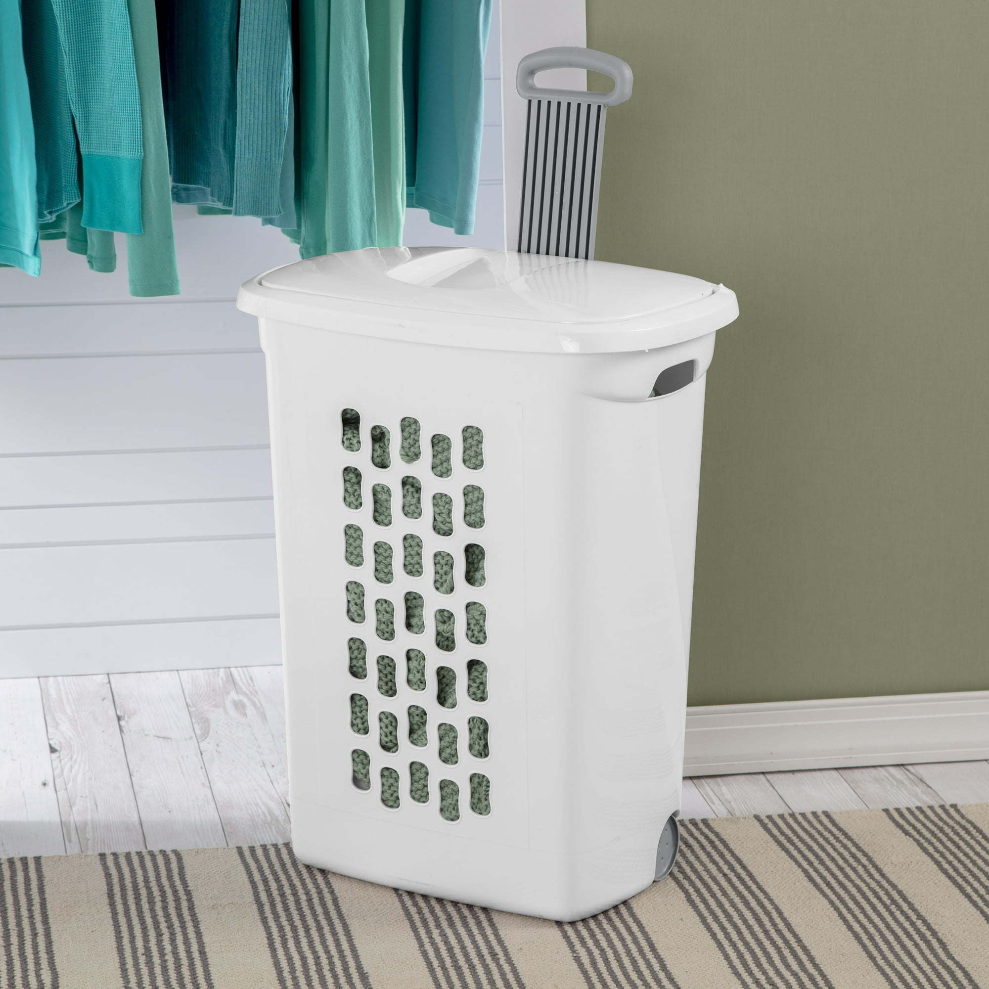 Wheeled Laundry Hamper Plastic