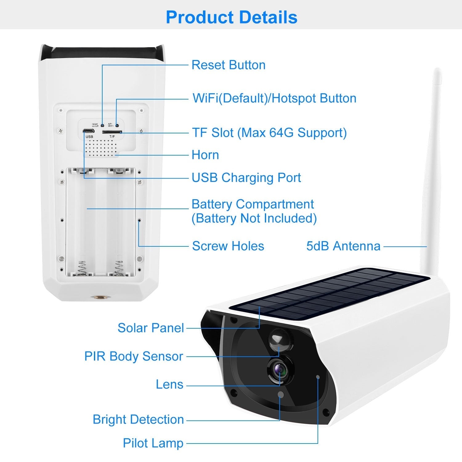 Solar Powered WiFi IP Camera
