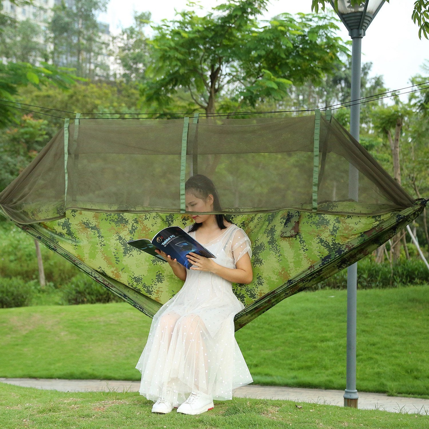 Hammock Portable Nylon Swing Hanging Bed