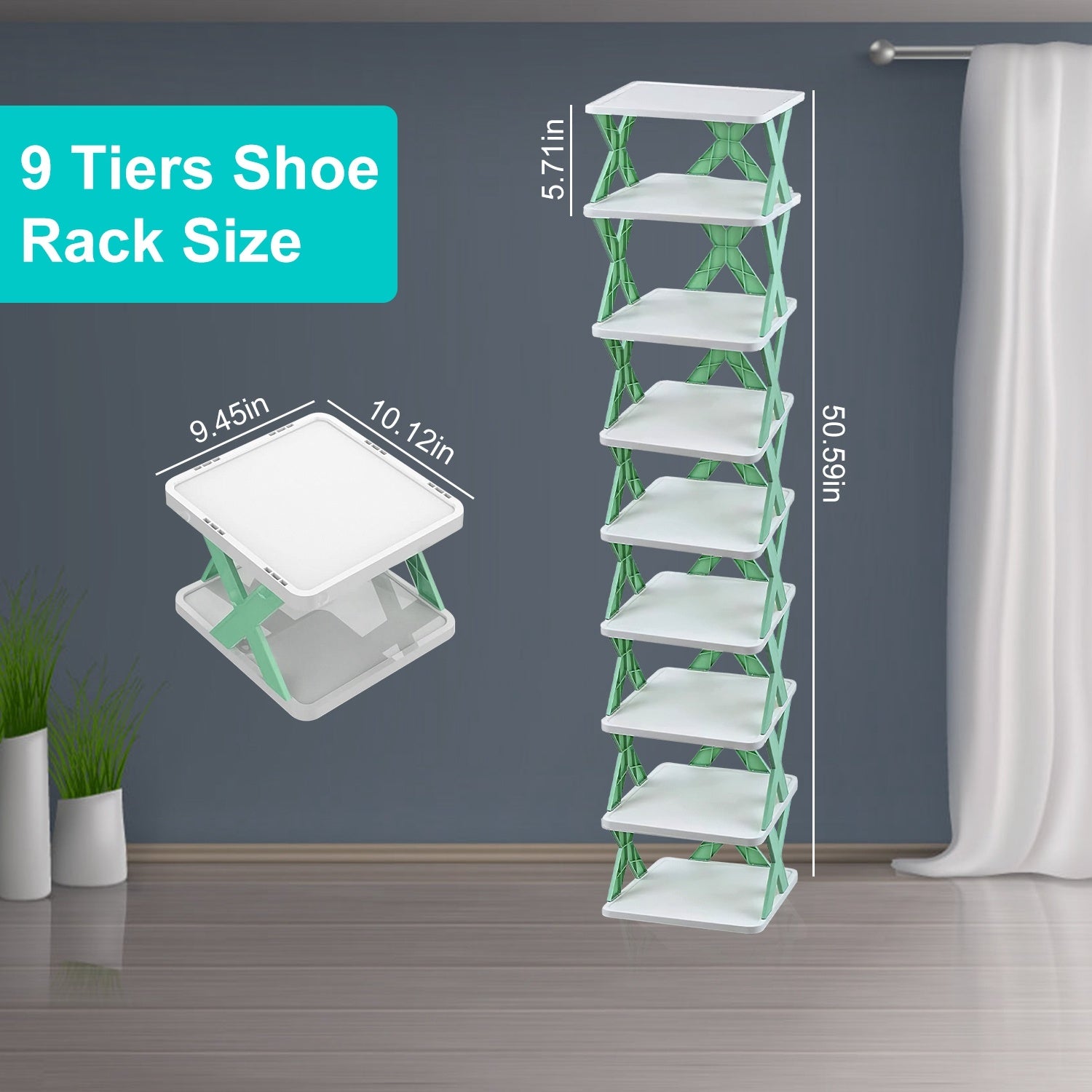 Plastic Shoe Rack Space Saving Free Closet
