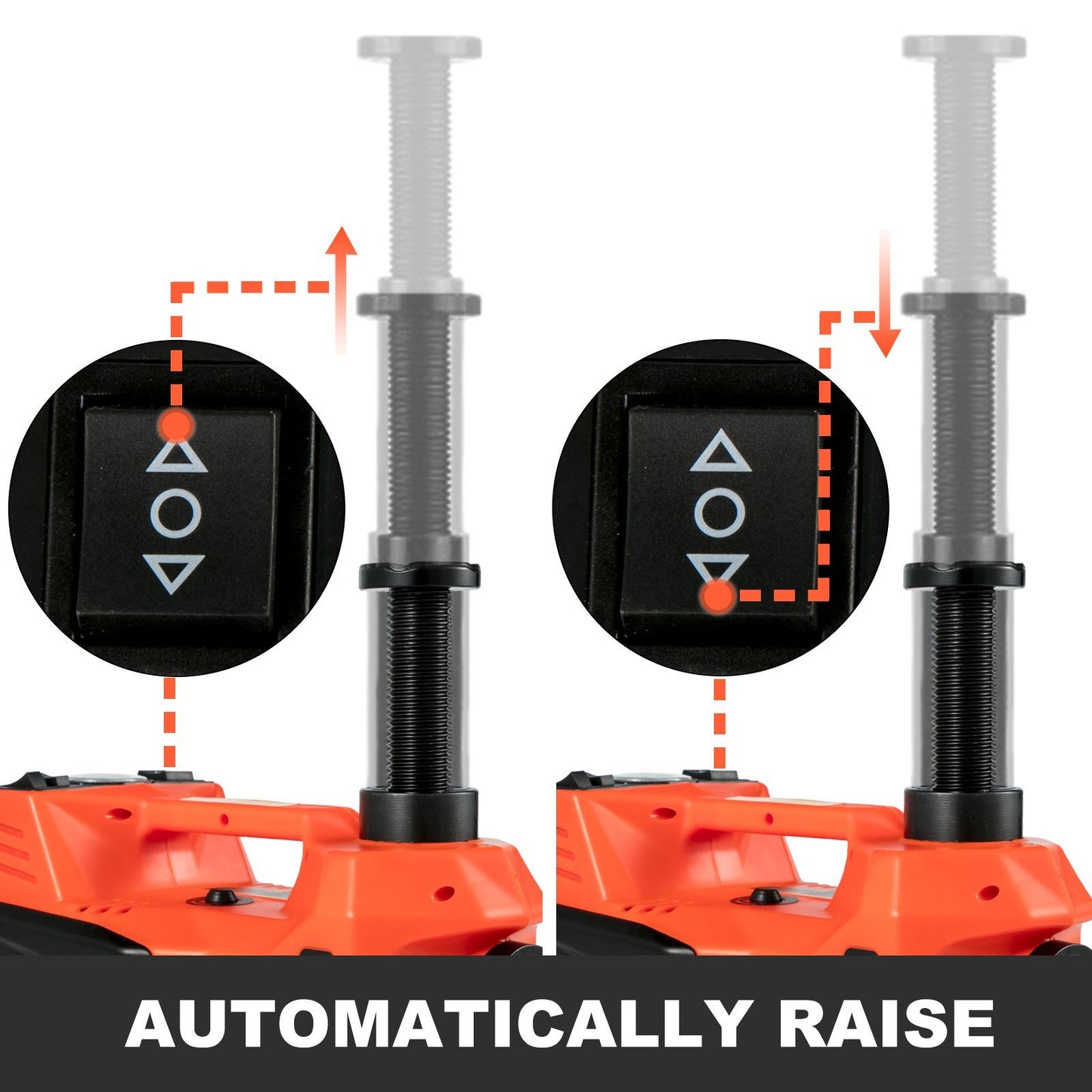 Electric Jack 5T Electric Car Jack 12V DC 11023lb Scissor Jack with Electric Impact Wrench LED Flashlight All in One for Vehicle Repairing and Tire Replacing Portable Tool Case