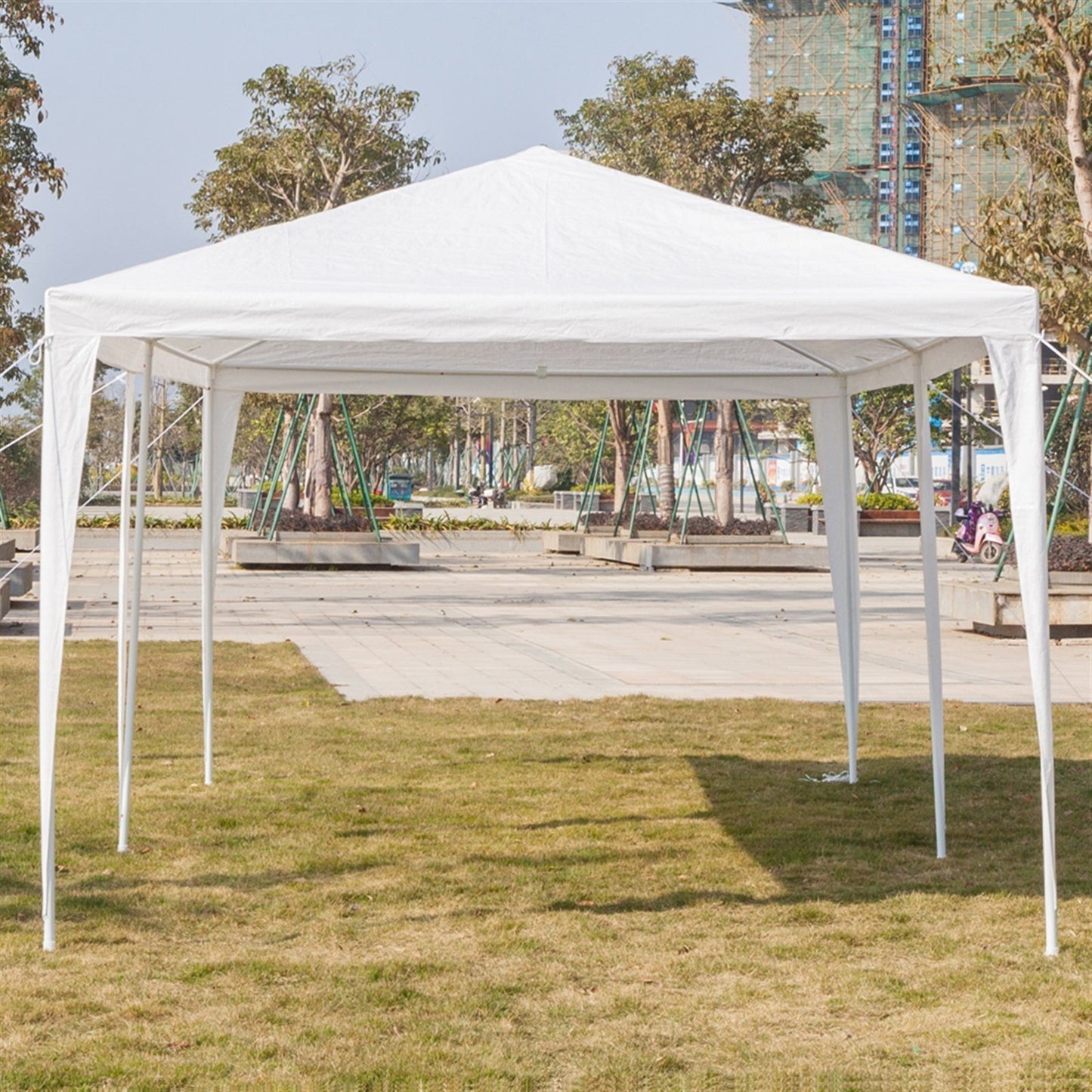 20''x10''(3 x 6m) Six Sides Two Doors Waterproof Tent with Spiral Tubes For Household, Wedding, Party, Parking Shed  XH