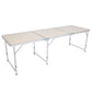 US Stock Home Use Aluminum Alloy Portable Folding Table White Outdoor Picnic Camping Dining Party Indoor RT