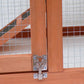 Chicken Coop Wooden Bunny Rabbit Hutch, Outdoor Large Hen Cage with Ventilation Door, Removable Tray & Ramp Garden Backyard Pet House Chicken Nesting Box RT