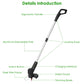 Electric Cordless Grass Trimmer Rechargeable Grass String Trimmer Garden Weed Cutter Lawn Mower 2A Battery with 5 Blades