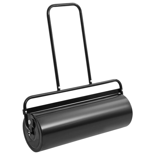 Garden Lawn Roller with Handle Black 16.6 gal Iron and Steel